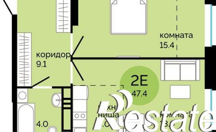 2-комн квартира в новом доме Саранская улица, 5Б,  д. 5Б
