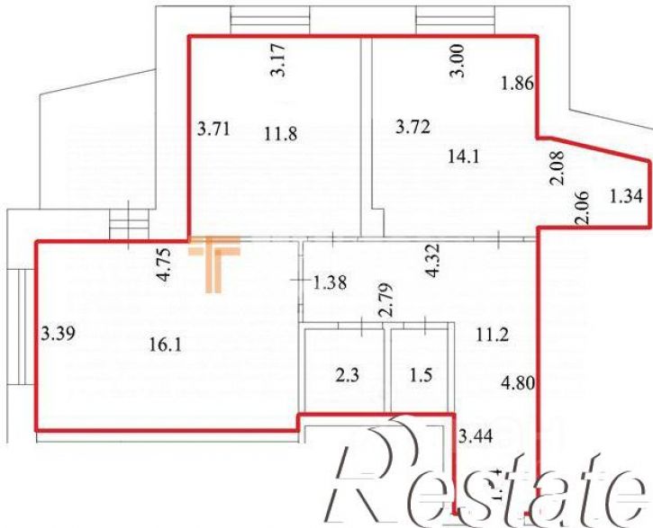 2-комн квартира улица Комиссара Пожарского, 21,  д. 21