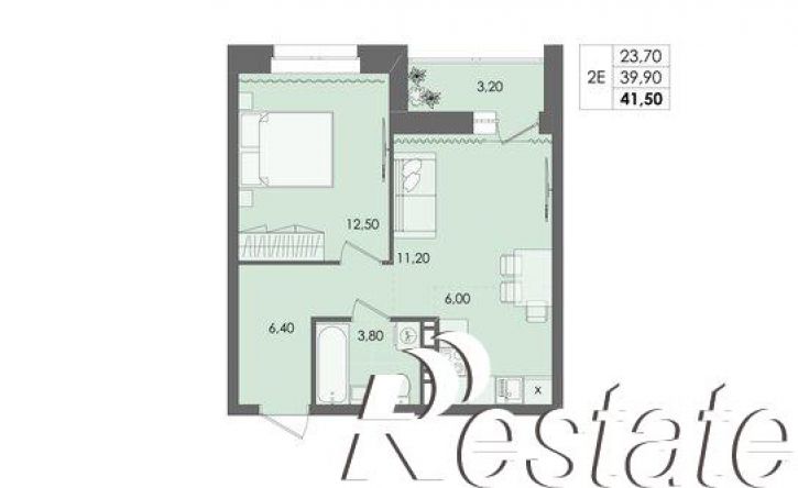 2-комн квартира в новом доме улица Федосеева, 3,  д. 3