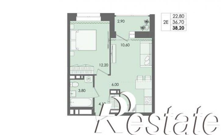 2-комн квартира в новом доме улица Федосеева, 3,  д. 3