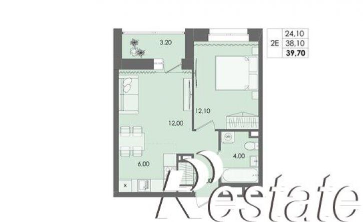 2-комн квартира в новом доме улица Федосеева, 3,  д. 3