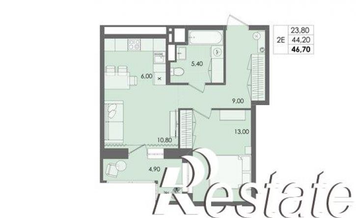2-комн квартира в новом доме улица Федосеева, 3,  д. 3