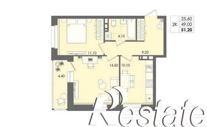 2-комн квартира в новом доме улица Федосеева, 3,  д. 3