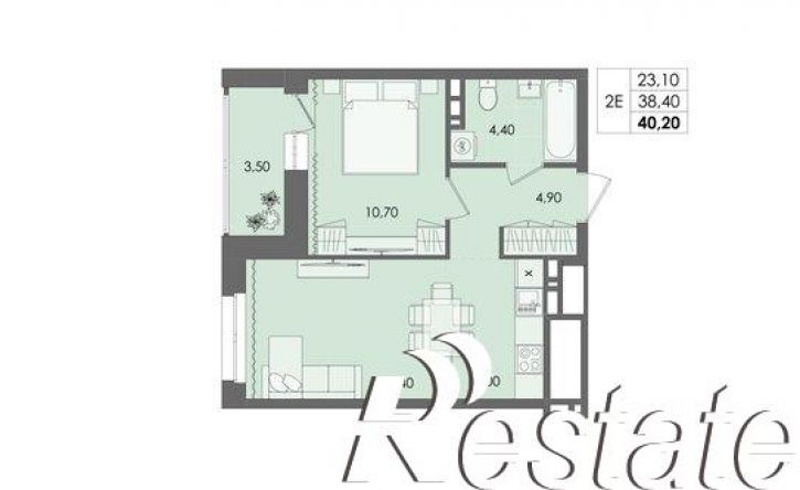 2-комн квартира в новом доме улица Федосеева, 3,  д. 3