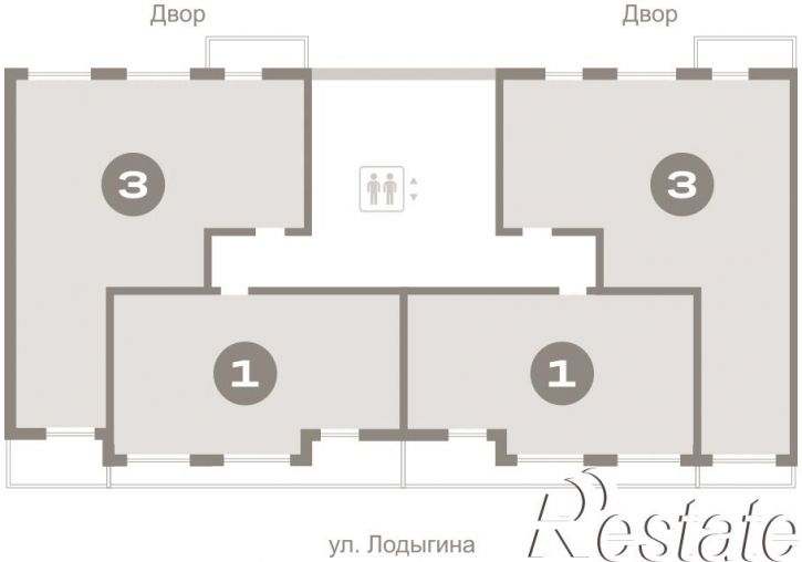3-комн квартира в новом доме Лодыгина, 51