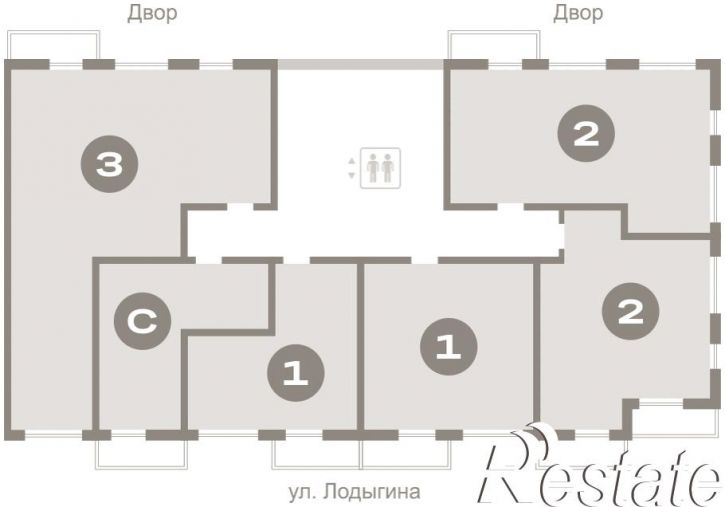 1-комн квартира в новом доме Лодыгина, 51