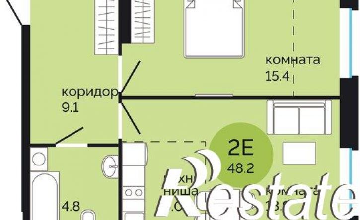 2-комн квартира в новом доме Саранская улица, 5А,  д. 5А