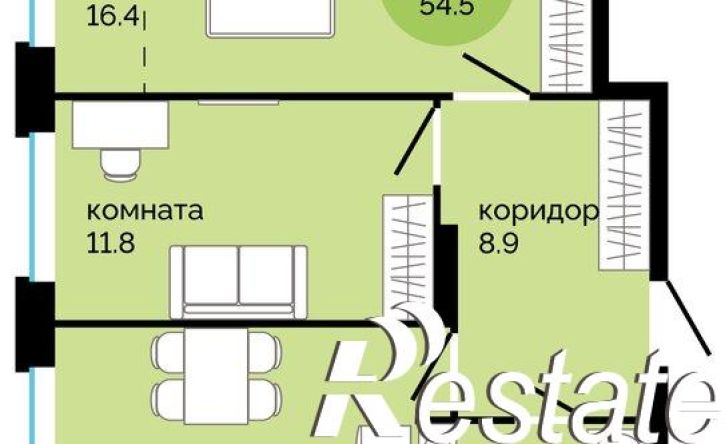 2-комн квартира Саранская улица, 5Б,  д. 5Б