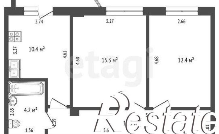 2-комн квартира Уинская улица, 15А,  д. 15А